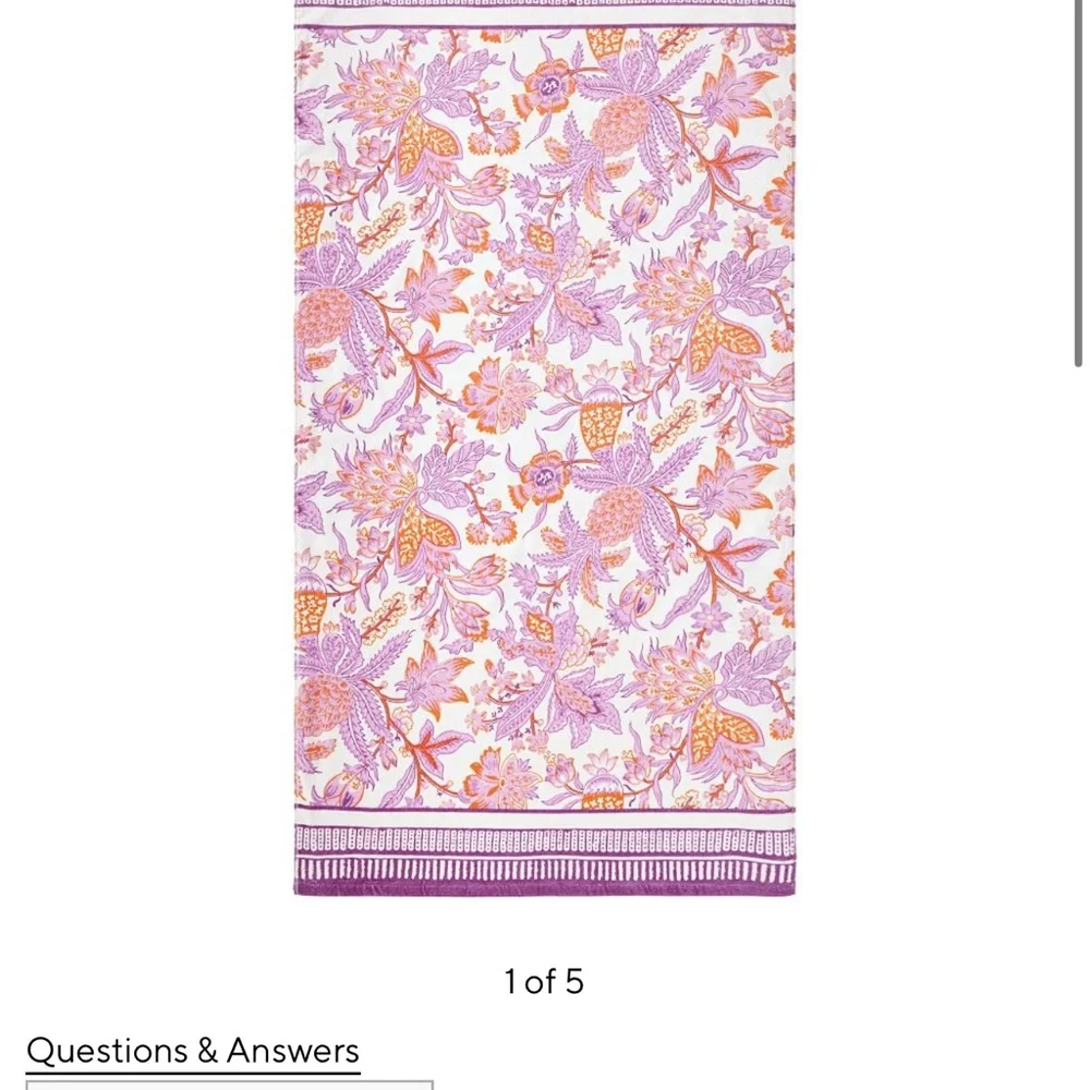 Bundle of 2 Pottery Barn Eleanor Floral Beach Towels UPF 50+ $120